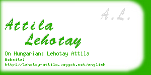 attila lehotay business card